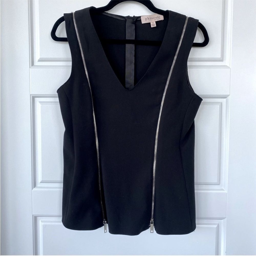 PHILOSOPHY || sleeveless top with zipper detailing
